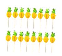 HIAKDOFT 30pcs Hawaiian Themed Cake Picks Creative Tropical Cupcake Toppers Party Decorations for Birthday Luau Palm Tree Cake Accessories