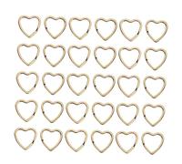 HIAKDOFT 30pcs Heavy Duty Heart Shape Key Rings Iron Split Rings for Keychains DIY Crafts and Accessories Wear-Resistant Metal Key Holders for Secure Organization