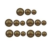 HIAKDOFT 30Pcs Metal Coat Buttons Vintage British Style Durable Zinc Alloy Fashion Sewing Buttons for Windbreakers Jackets for DIY Clothing Decoration