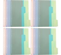 HIAKDOFT 32pcs Notebook Binder Dividers with Tabs PP Index Dividers for Organizing Loose-Leaf Notebooks Reports Presentations and School Office Supplies Multipack Tab Separators