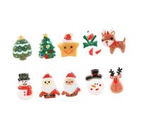 HIAKDOFT 38Pcs Mini Resin Christmas Pendant DIY Jewelry Accessories Set for Handmade Decorations, ’S Craft Materials and Phone Case Embellishments
