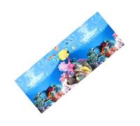 HIAKDOFT 3d Removable Aquarium Background Wallpaper, Self-adhesive Fish Tank Poster, Double-sided Chic Aquarium Decor Sheet for Household Tanks, Size 30x62cm