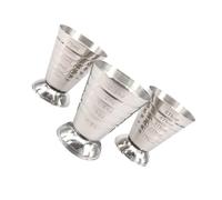 HIAKDOFT 3pcs 75ml Stainless Steel Cocktail Measuring Jigger Set, Multi-Purpose Bar Shot Cups with Ounce Markings for Bartenders and Home Bar Use