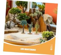 HIAKDOFT 3pcs Artificial Succulent Plants Realistic Resin Cactus Figures for Fish Tank Decoration Aquarium Terrarium Reptile Habitat Safe Greenery Ornaments