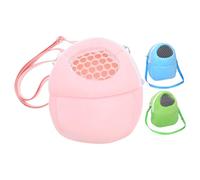 HIAKDOFT 3pcs Breathable Hamster Travel Backpack Carrier with Viewing Window Multipurpose Storage Pockets Lightweight Small Animal Bag for Squirrels Bunnies Rabbits Outdoor Use