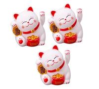HIAKDOFT 3Pcs Cat Cake Topper Charming Cartoon Cat Ornaments for Baking Home Decor Party Cake Decoration for Cupcakes Desserts