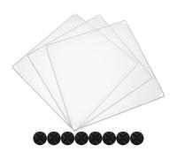 HIAKDOFT 3pcs Cat Litter Box Splash Guards with High Walls, Embossed Privacy Screens and 8 Black Buckles, Open Top Litter Pan Barrier for Pet Toilet Urine Protection