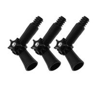 HIAKDOFT 3pcs Extension Pole Angle Adapter Hardware Mop Broom Handle Adapter Extension Pole Angle Hinge Replacement Heads Extender Black