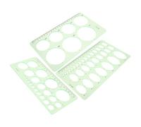 HIAKDOFT 3pcs Geometric Drawing Stencil Templates Lightweight Circle and Shapes Ruler for Students Architects Designers Accurate Drafting Tools