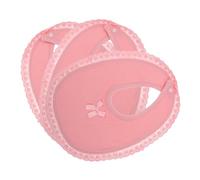 HIAKDOFT 3pcs Girl Lace Trim Bandana Bibs Soft Cotton Absorbent Neck Bibs Drooling Teething Feeding Saliva Towels for Newborn Mealtime Protection