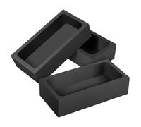 HIAKDOFT 3pcs Graphite Crucible Mold for Metal Melting High Purity Ingot Casting Tool Adaptable Petroleum Industry Oil Storage Easy Installation Multipurpose Graphite Mold