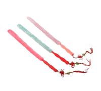 HIAKDOFT 3pcs Guzheng Dust Brushes Musical Instrument Cleaner Set Soft Colored Rabbit Hair for Universal Guzheng Cleaning Red Pink Blue