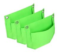 HIAKDOFT 3pcs Hanging Growing Bags Planting Container Non-woven Fabric Lightweight Planter Convenient for Carrying and Storage Green for Indoor and Outdoor Planting