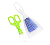 HIAKDOFT 3pcs Mini Broom and Dustpan Set Reptile Cleaning Tool Small Scooper for Rabbit Cage Guinea Pigs Hamsters Hedgehogs and Reptiles