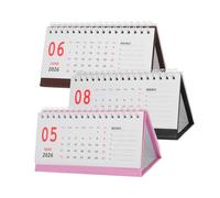 HIAKDOFT 3pcs Mini Desk Calendar English Daily Planner with Stand Compact Monthly Organizer for Office Home Study Creative Space Management