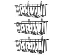 HIAKDOFT 3pcs Rabbit Hay Feeder Rack Hollow Iron Holder for Cage Small Animals Hay Feeding Black Metal Bunny Feeder Accessory