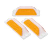 HIAKDOFT 3pcs Reflective Road Pavement Markers Heavy Duty Rectangular Driveway Guide Signs Weather Resistant Traffic Safety Reflectors for Garage and Highway Use