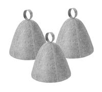 HIAKDOFT 3pcs Reusable Felt Sauna Hat for Comfortable Bathing and Quick-drying and Absorbent for Sauna and Bathhouse Use