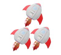 HIAKDOFT 3PCS Rocket Paper Lanterns Solar System Party Decorations for Space Theme Birthday Hanging Rocket Theme Lanterns Educational Outer Space Astronaut Design