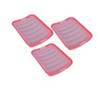 HIAKDOFT 3pcs Silicone Baking Mold Baking Silicone Molds Egg Moulds Handmade Sausage Hot Dog Moulds for DIY Hot Dog Red Silica Gel
