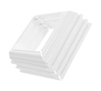 HIAKDOFT 3pcs Split Style Handrail Post Skirt PVC Decorative Post Base Cover for Garden Balcony Railing Accessories Quick Installation Lightweight