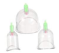 HIAKDOFT 3Pcs Transparent Cupping Cup for Body Therapy Professional Suction Cups for Joint Relief and Blood Flow Easy to Use Home Fire Therapy Supplies