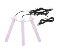 HIAKDOFT 3PCS USB Heated Bird Perches Plastic Parrot Stand Cage Heater for Winter Warming Violet Standing Rod for Parakeets Pigeons Cockatiels