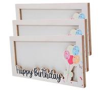 HIAKDOFT 3pcs Wooden Card Holder Birthday Money Wallet Cash Envelope Organizer Natural Finish Stylish Business Card Storage for Men Women Gifts