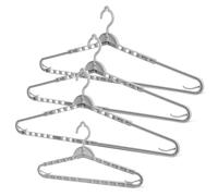 HIAKDOFT 4 Pcs Expandable Retractable Wide Clothes Hangers with Rotatable Hooks Adjustable Multi-functional Drying Rack for Quilts Towels Blankets and Bedding