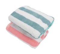 HIAKDOFT 4 Pcs Thickened Colorful Stripe Face Towels Soft Absorbent Bath Cloth for Quick Drying and Healthy Skin Care at Home