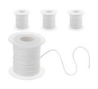 HIAKDOFT 4 Rolls Braided Cotton Candle Wick Spool 61m Each Unwaxed Cotton Wick for DIY Candle Making Crafts Oil Lamps and Lanterns