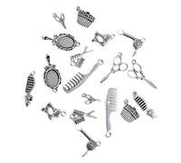 HIAKDOFT 40pcs Alloy Pendant Charms Mini Scissors Silver Mirror DIY Jewelry Making Supplies Assorted for Necklace Bracelet Crafting Accessories Handmade Charm Pendants for Women