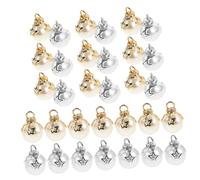 HIAKDOFT 40Pcs Pearl Star Charms for Jewelry Making DIY Bracelet Necklace Pendants Crafting Accessories with Gold and White Colors for Beaded Jewelry Creation