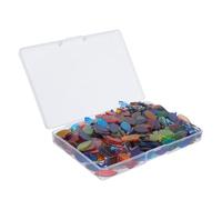 HIAKDOFT 443pcs Colorful Glass Mosaic Tiles for Crafts Flat Stained Fused Glass Pieces with Surface Mixed Shapes for DIY Art Projects and Home Decor Family-Friendly Mosaic Supplies