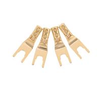 HIAKDOFT 4PCS Copper Banana Plug Speaker Wire Y Adapter Connectors for Home Audio Theater Gold-plated Terminals Stable Signal Transmission High Fidelity Sound for Amplifier and Hifi Systems