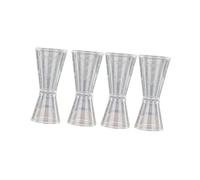 HIAKDOFT 4pcs Double-Head Measuring Cup Large Bartender Scale Cup with Precise Wine Graduations for Cocktail Party Home Bar Spirits Drink Measures