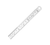 HIAKDOFT 4Pcs Double Scale Stainless Steel Rulers Silver Britain Standard for Students Architects Engineers School Supplies