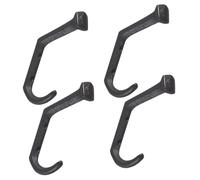 HIAKDOFT 4Pcs Heavy Duty Wall Mounted Iron Hooks Retro Coat Hangers for Hats Clothes Space-Saving Pastoral Style Storage