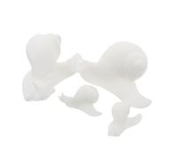 HIAKDOFT 4pcs Mini Snail Resin Mould Fillers for DIY Micro Landscape Art Detailed Resin Figurines in White for Miniature World Decoration