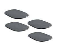 HIAKDOFT 4pcs Non-slip Car Dashboard Mat Silicone Wripper for Phone and Keys, High Temperature Resistant Anti-skid Pad for Vehicle Center Console, Black Car Interior Accessory