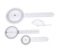 HIAKDOFT 4Pcs Plastic Orthopedic Angle Goniometer Ruler Set with Finger Measuring Tool, Multi-Angle Flexible Protractor for Joint and Toe Assessment, Medical Diagnostic Measuring Instrument