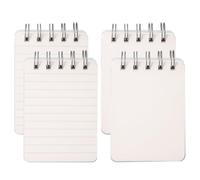 HIAKDOFT 4Pcs Portable Mini Spiral Notepads Set, Pocket-Sized Blank and Lined Memo Pads, Small Coil Notebooks for Office, School, and Travel Use