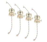 HIAKDOFT 4pcs Retro Oil Lamp Replacement Parts Kerosene Lamp Wick Holders Metal Regulators Compatible with Vintage Oil Burners for Home Decoration