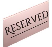HIAKDOFT 4pcs Rose Gold Acrylic Reserved Table Signs for Weddings Family Gatherings Restaurant Guest Seating Elegant Tabletop Reservation Cards