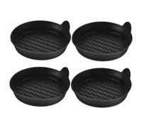 HIAKDOFT 4pcs Round Silicone Car Cup Coasters Anti-slip Anti-scald Drink Holder Pads Non-slip Mats for Vehicle Use Multi-functional Cup Pad for Phones Keys and Small Items