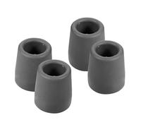 HIAKDOFT 4pcs Slip TPR Cane Tips with Aluminum Insert Wear Resistant Replacement for Walking Sticks Crutches Shower Chairs Heavy Duty Pads for Enhanced Stability and Mobility Safety