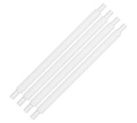 HIAKDOFT 4Pcs Stainless Steel Playpen Support Rods for Fence Replacement Parts, Metal Playard Accessory Tubes for Safety Rail, Compatible with Home Nursery Playpens