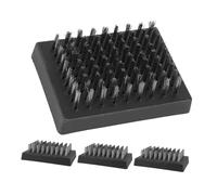 HIAKDOFT 4pcs Stainless Steel Wire Bbq Grill Brush Replacement Heads Heavy Duty Barbecue Grate Cleaner Portable Lightweight Outdoor Grilling Tool