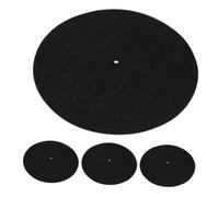HIAKDOFT 4pcs Static Felt Record Player Mat Turntable Slipmat Pads for Vibration Reduction Needle Protection and Enhanced Audio Stability Suitable for Various Vinyl Disc Players