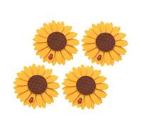 HIAKDOFT 4pcs Sunflower Curtain Tie Clips Strong Clamp Binding Buckles for Curtains Draperies Home Hotel Window Decor Elegant Floral Holdbacks